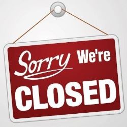 Sorry were closed signPREVIEW